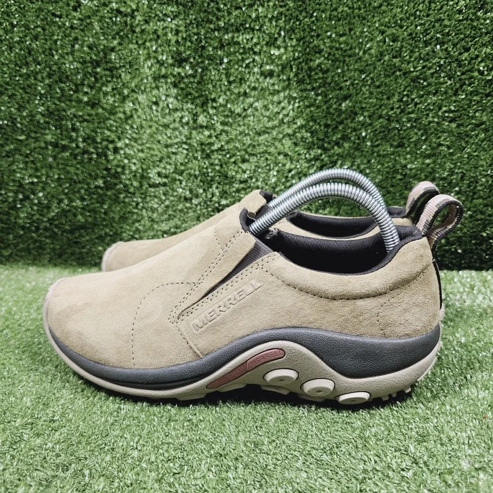 Merrell Jungle Moc Tan Suede Slip On Athletic Hiking Shoes Womens Size 9